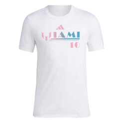 Adidas Messi Inter MiaMI Fresh SS Tee (White/Pink/Blue) -Sports-Football Apparel adidas messi inter miami fresh ss tee white pink b 3