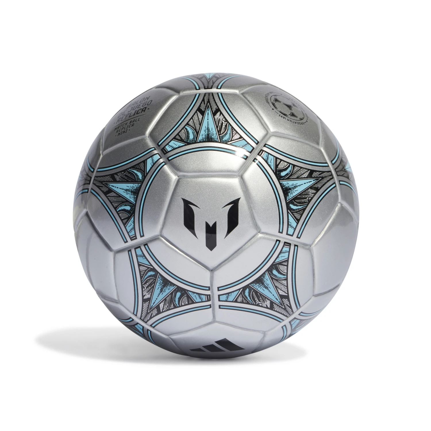 Adidas Messi Mini Ball (Silver/Black) 3 Adidas Messi Mini Ball (Silver/Black)