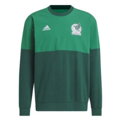 Adidas Mexico 2022 Woven Crew Sweatshirt (Green)