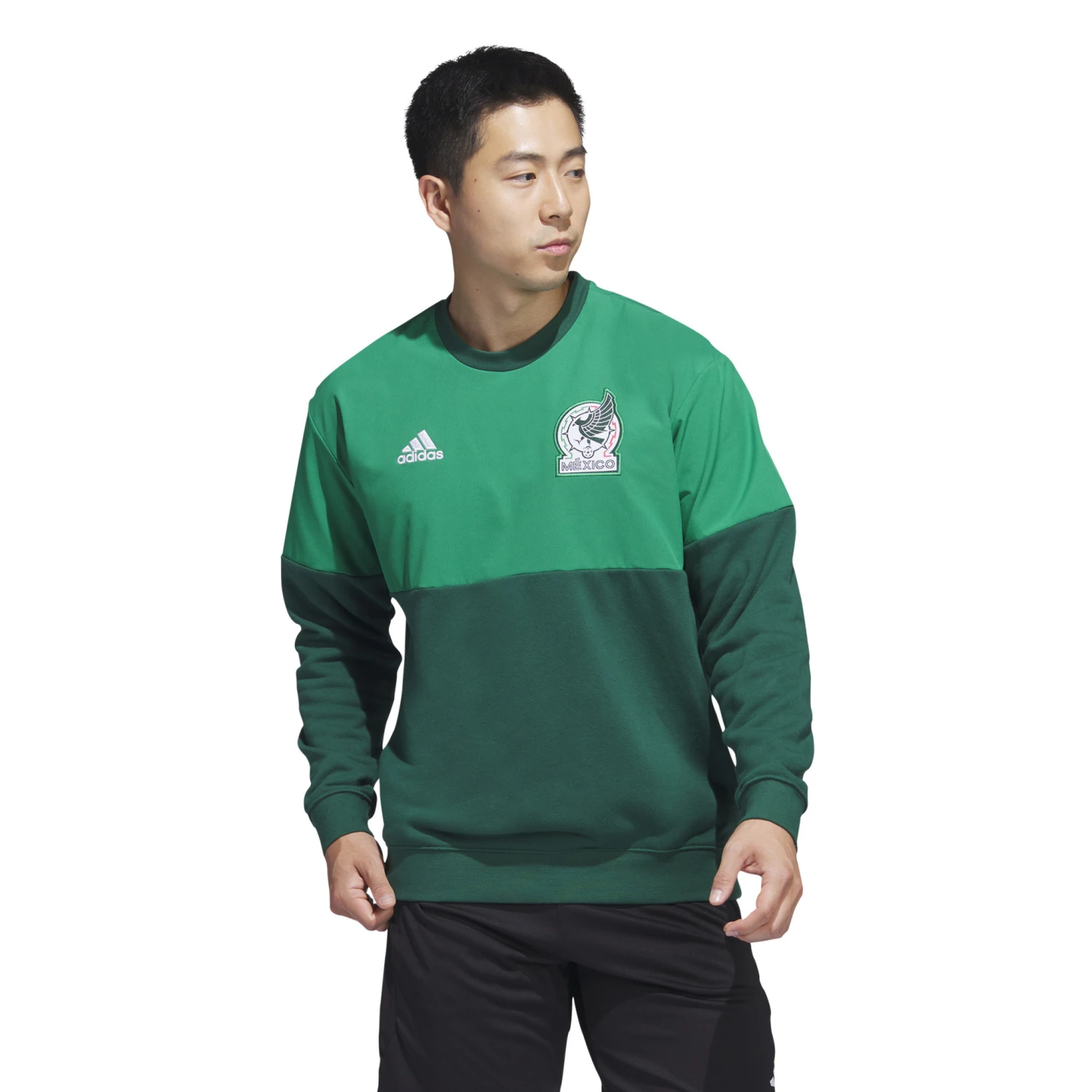 Adidas Mexico 2022 Woven Crew Sweatshirt (Green) 7 Adidas Mexico 2022 Woven Crew Sweatshirt (Green) - Image 5