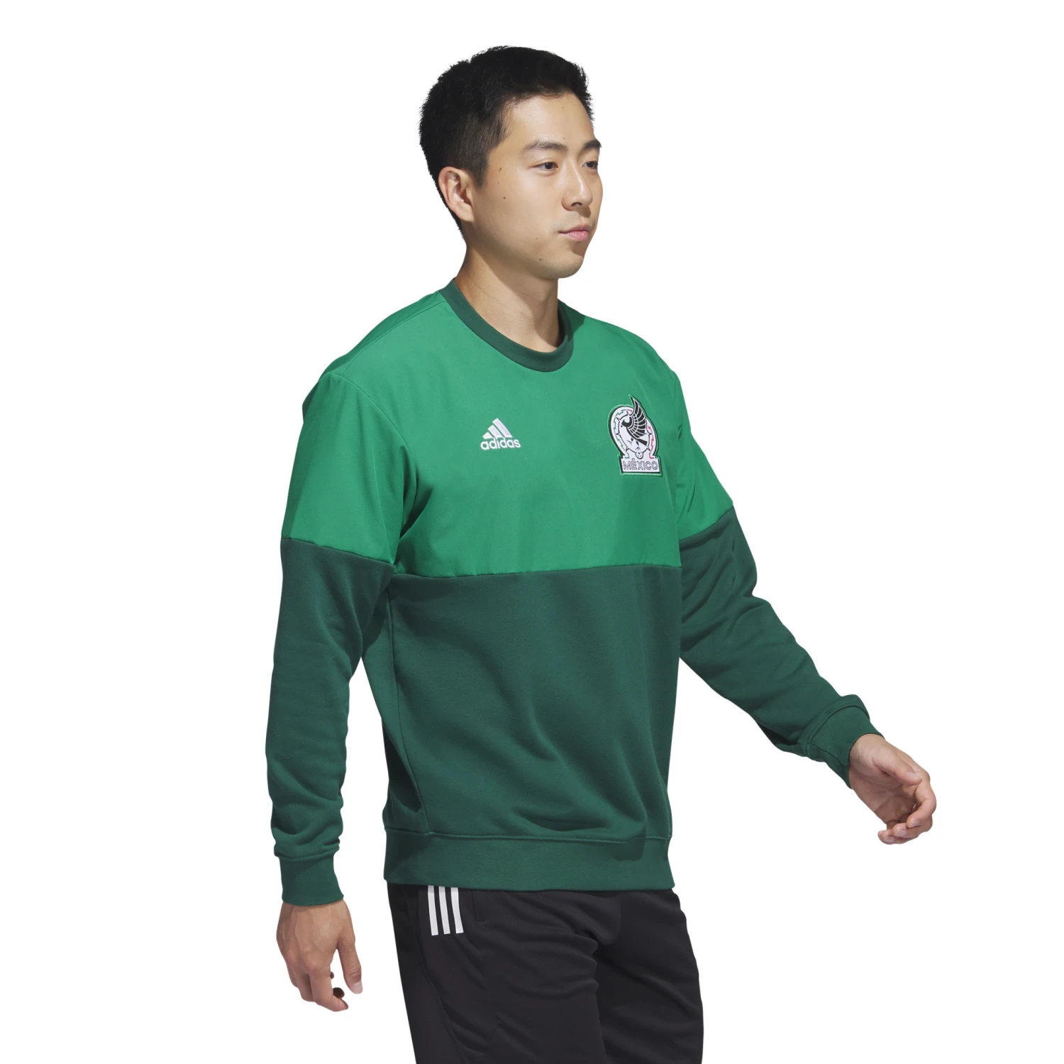 Adidas Mexico 2022 Woven Crew Sweatshirt (Green) 8 Adidas Mexico 2022 Woven Crew Sweatshirt (Green) - Image 6