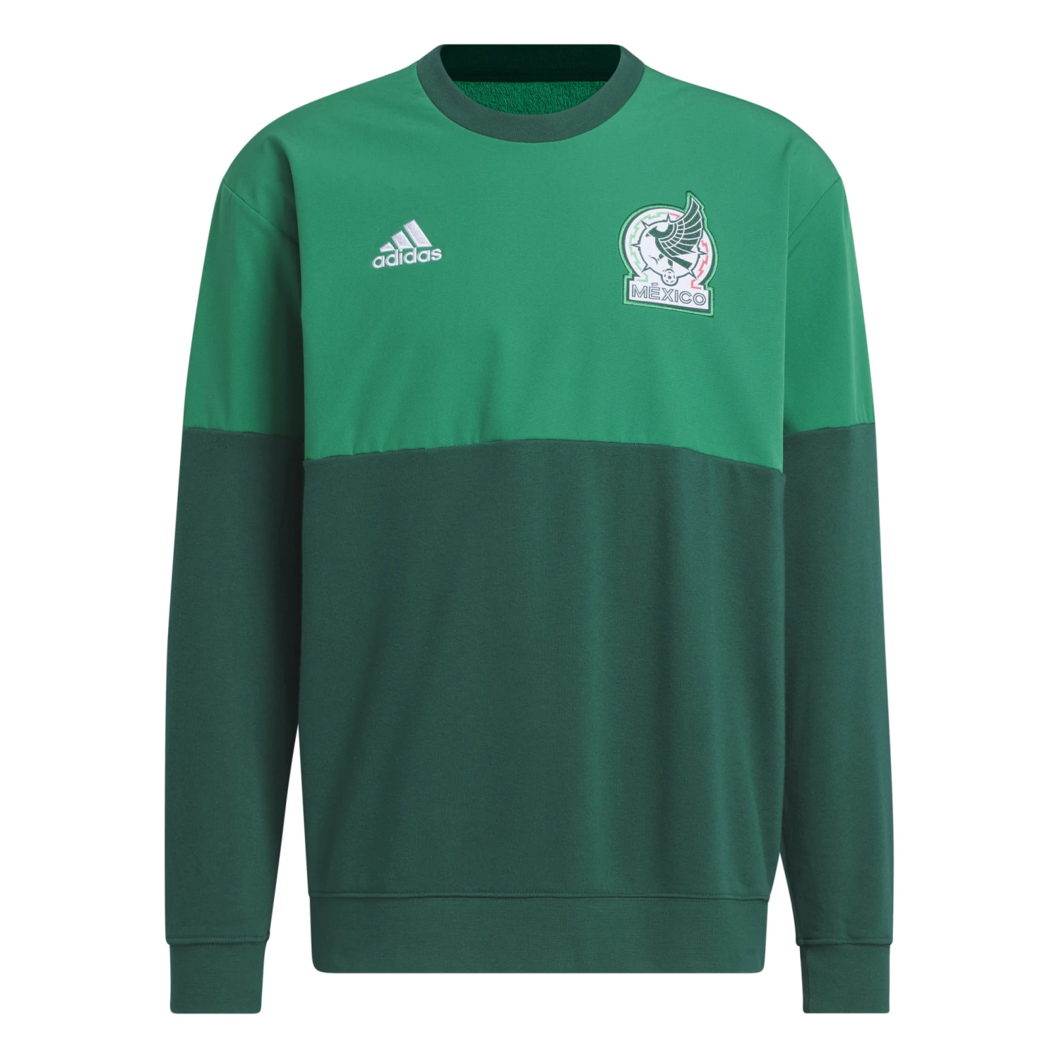 Adidas Mexico 2022 Woven Crew Sweatshirt (Green) 3 Adidas Mexico 2022 Woven Crew Sweatshirt (Green)