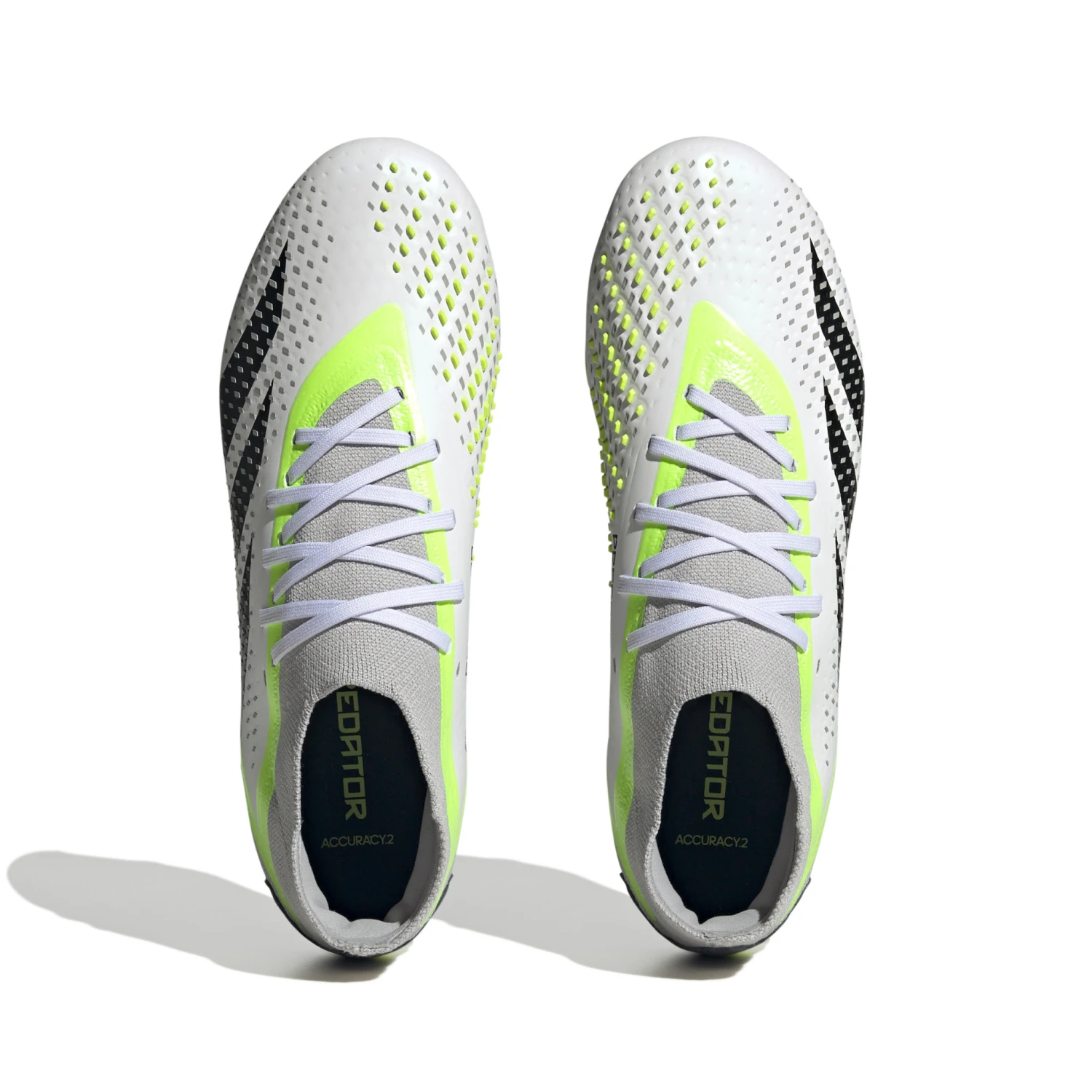 Adidas Predator Accuracy.2 FG (White/Lime) 5 Adidas Predator Accuracy.2 FG (White/Lime) - Image 3