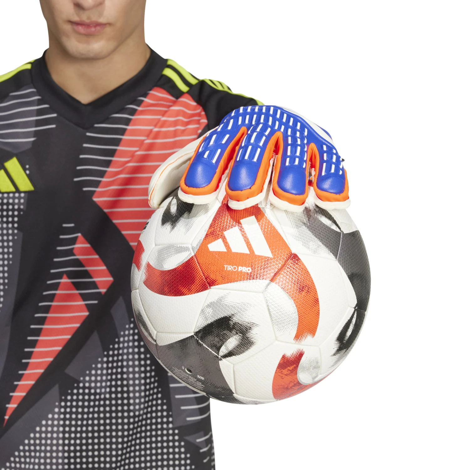 Adidas Predator Match Fingersave Gloves (Blue/Orange) 6 Adidas Predator Match Fingersave Gloves (Blue/Orange) - Image 4