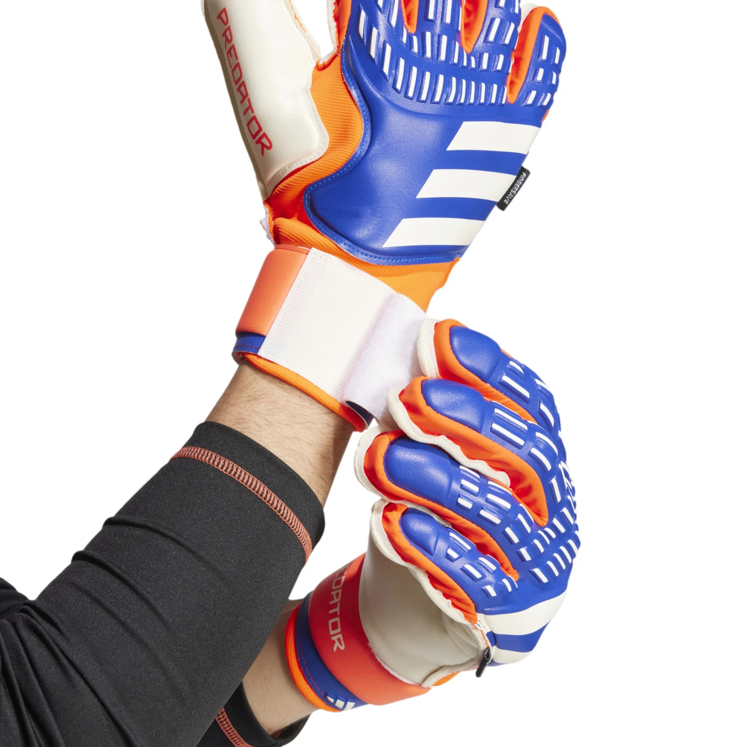 Adidas Predator Match Fingersave Gloves (Blue/Orange) 7 Adidas Predator Match Fingersave Gloves (Blue/Orange) - Image 5