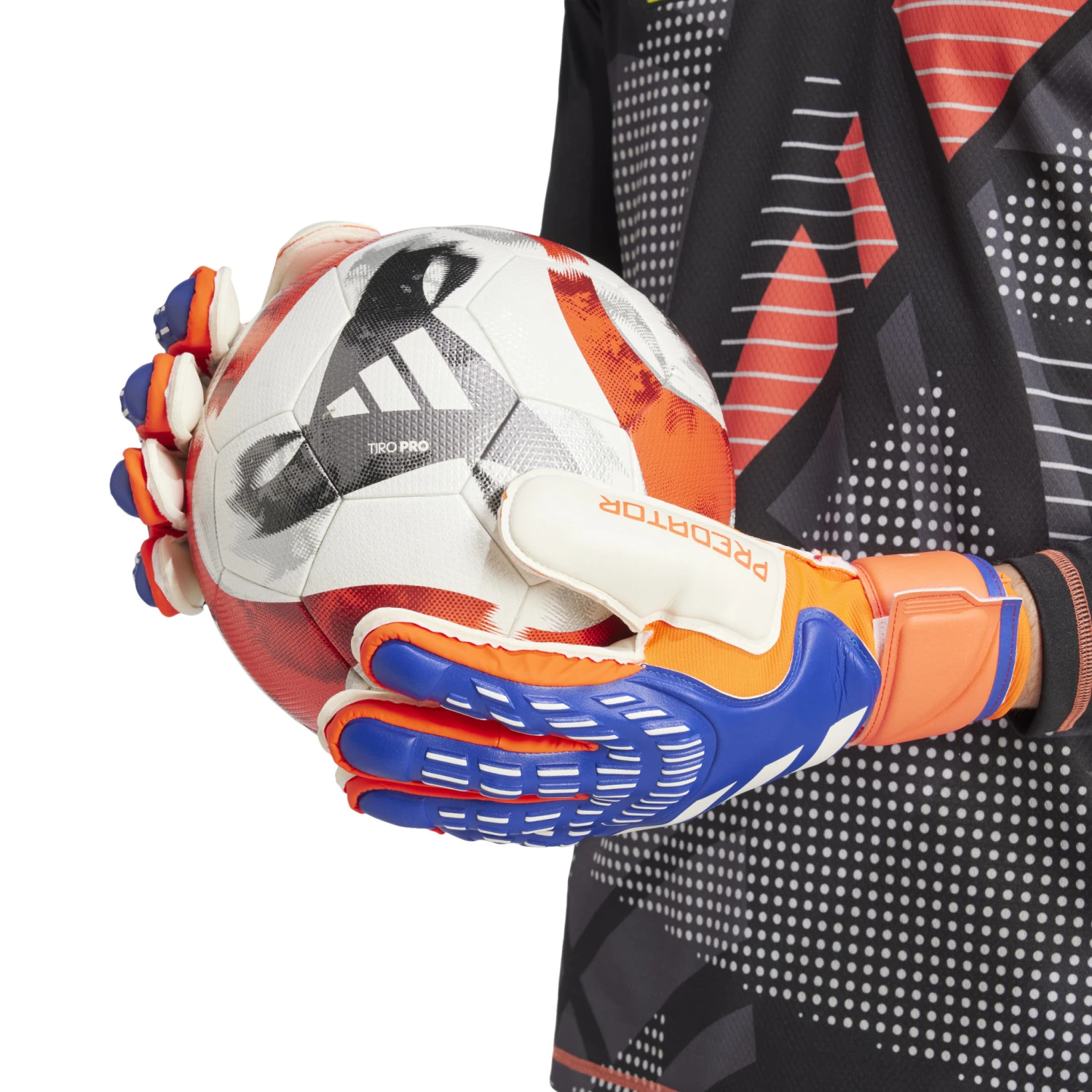 Adidas Predator Match Fingersave Gloves (Blue/Orange) 8 Adidas Predator Match Fingersave Gloves (Blue/Orange) - Image 6