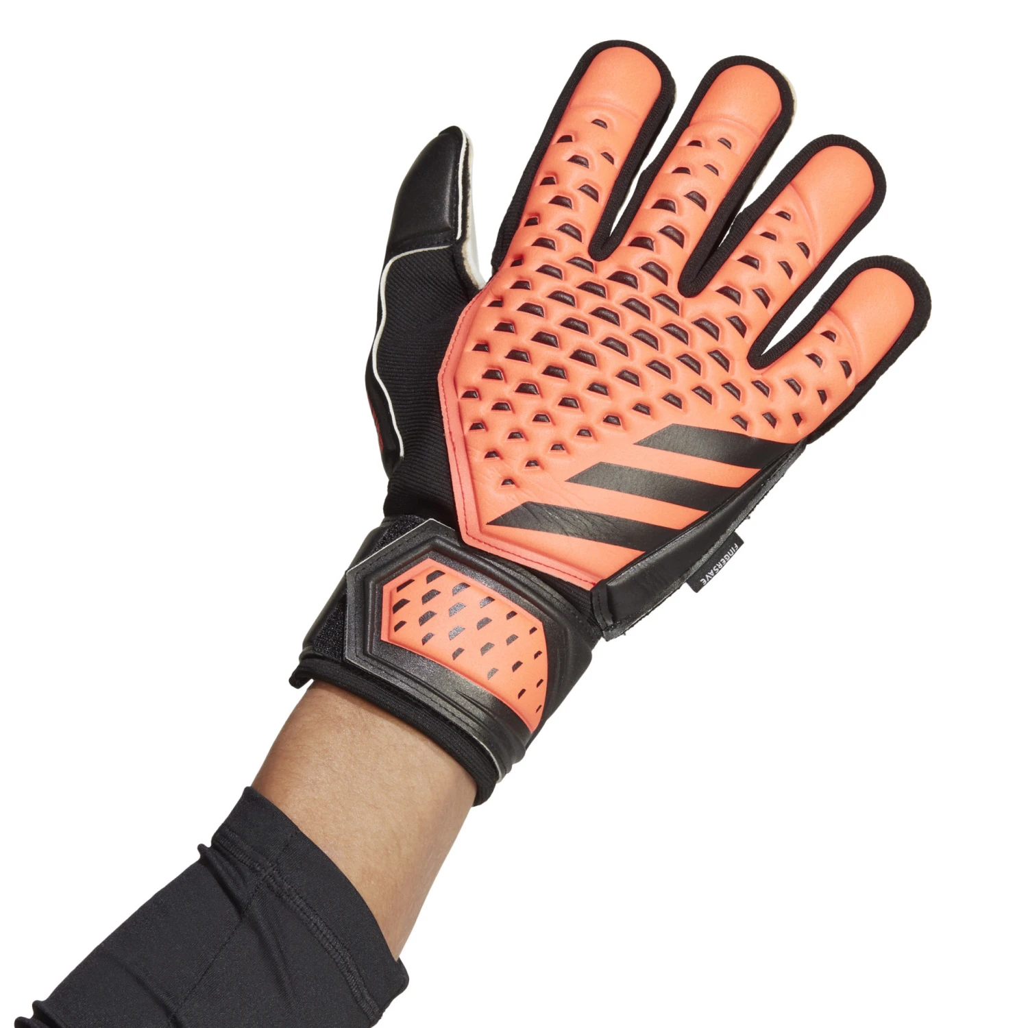 Adidas Predator Match Fingersave Gloves (Orange/Black) 3 Adidas Predator Match Fingersave Gloves (Orange/Black) - Image 2