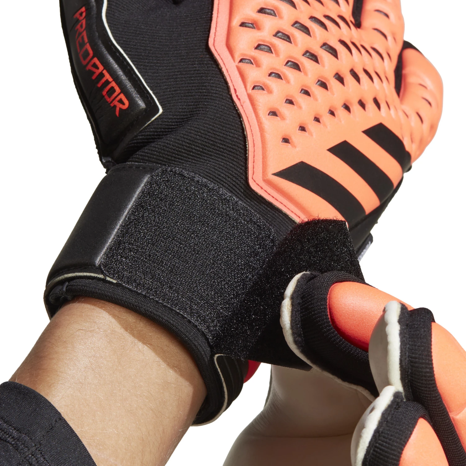 Adidas Predator Match Fingersave Gloves (Orange/Black) 5 Adidas Predator Match Fingersave Gloves (Orange/Black) - Image 4