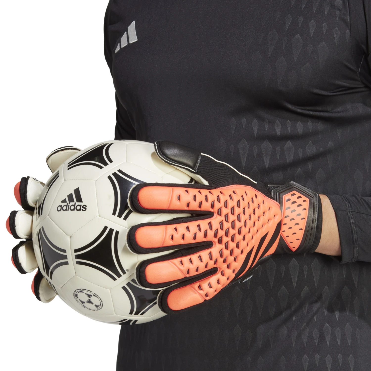 Adidas Predator Match Fingersave Gloves (Orange/Black) 6 Adidas Predator Match Fingersave Gloves (Orange/Black) - Image 5