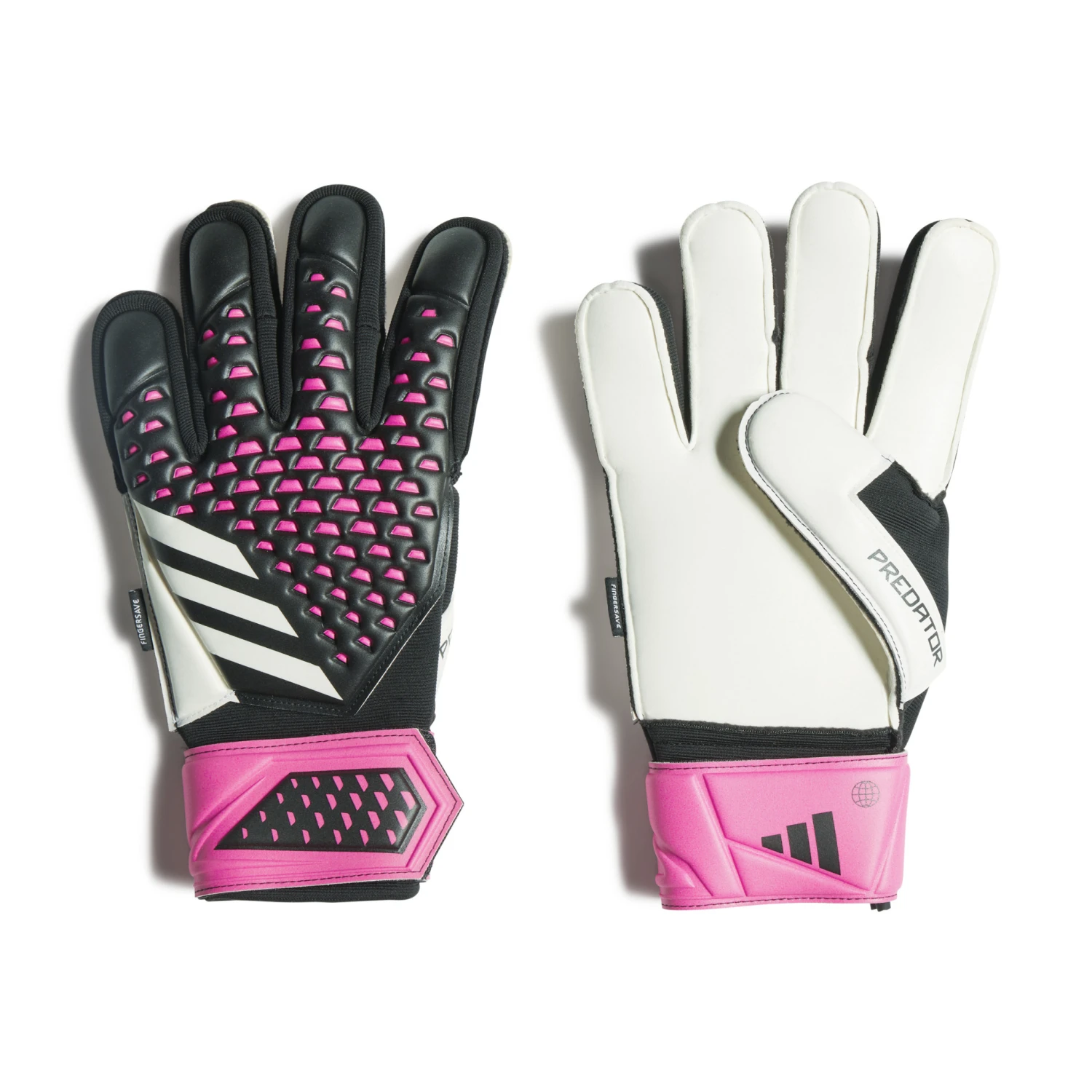 Adidas Predator Match Fingersave Goalkeeper Gloves (Black/Pink) 3 Adidas Predator Match Fingersave Goalkeeper Gloves (Black/Pink)