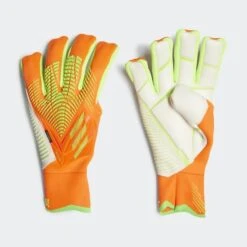 Adidas Predator Pro Fingersave Gloves (Orange/Lime) -Sports-Football Apparel adidas predator pro fingersave gloves orange lime 2