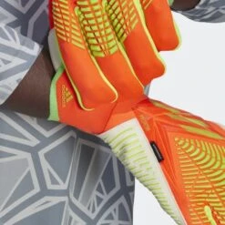 Adidas Predator Pro Fingersave Gloves (Orange/Lime) -Sports-Football Apparel adidas predator pro fingersave gloves orange lime 3
