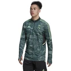 Adidas Real Madrid 22/23 Condivo 22 Training Top (Green) -Sports-Football Apparel adidas real madrid 22 23 condivo 22 training top g 2