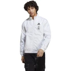 Adidas Real Madrid 22/23 Reversible Anthem Jacket (White)