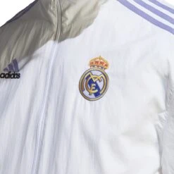 Adidas Real Madrid 22/23 Reversible Anthem Jacket (White) -Sports-Football Apparel adidas real madrid 22 23 reversible anthem jacket 3