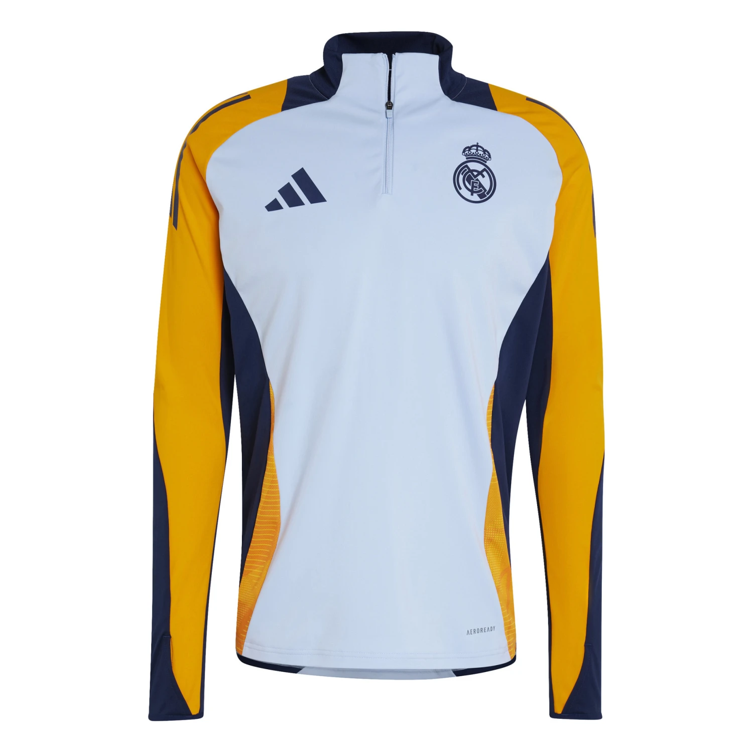 Adidas Real Madrid 24/25 1/4 Zip Training Top (Sky/Orange) 3 Adidas Real Madrid 24/25 1/4 Zip Training Top (Sky/Orange)