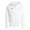 Adidas Real Madrid 24/25 Anthem Hooded Jacket (White) -Sports-Football Apparel adidas real madrid 24 25 anthem hooded jacket whit