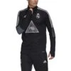 Adidas Real Madrid Humanrace Training Top (Black/White) -Sports-Football Apparel adidas real madrid humanrace training top black wh