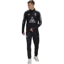 Adidas Real Madrid Humanrace Training Top (Black/White) -Sports-Football Apparel adidas real madrid humanrace training top black wh 11