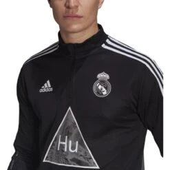Adidas Real Madrid Humanrace Training Top (Black/White) -Sports-Football Apparel adidas real madrid humanrace training top black wh 9