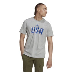 Adidas USA 2022 World Cup Tee (Gray) -Sports-Football Apparel adidas usa 2022 world cup tee gray 3
