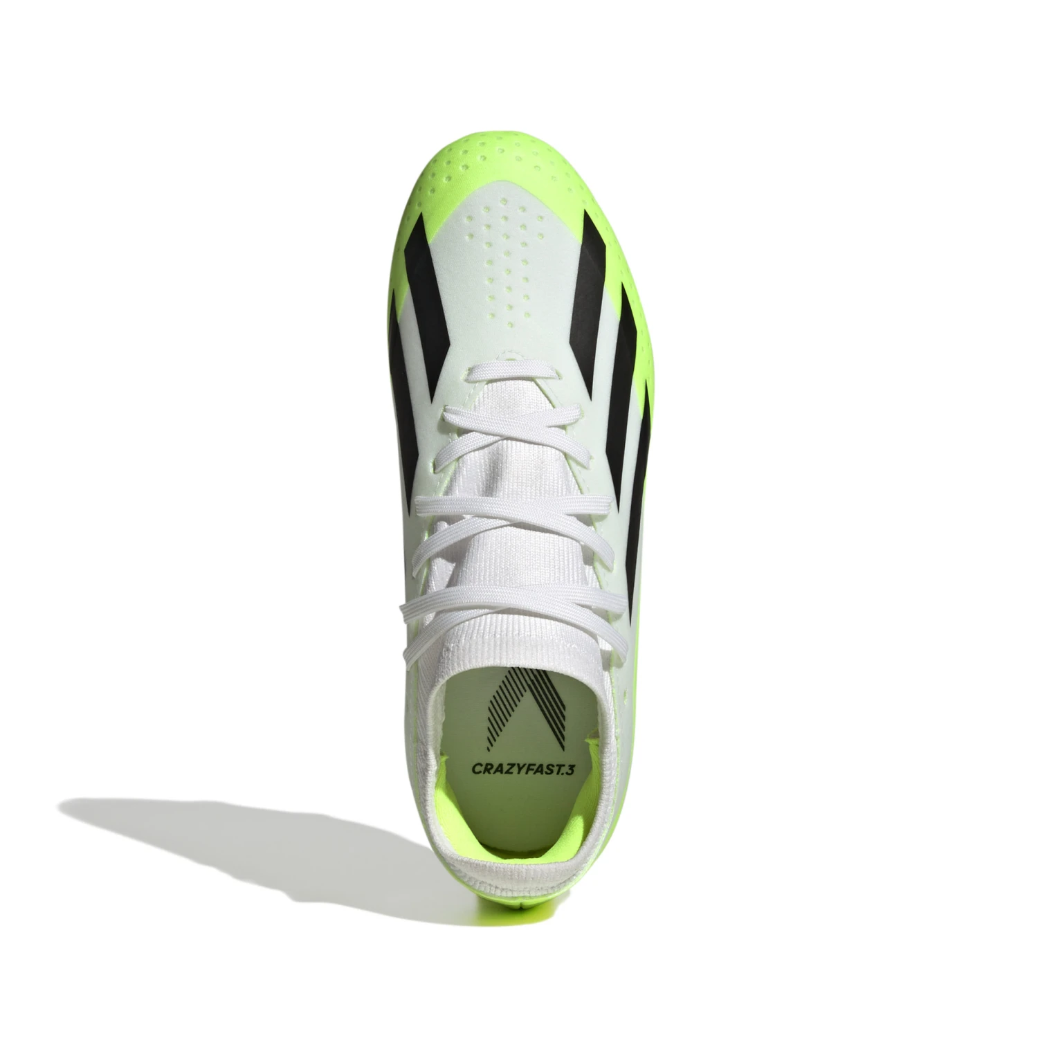 Adidas X Crazyfast.3 FG Jr (White/Lime) 5 Adidas X Crazyfast.3 FG Jr (White/Lime) - Image 3