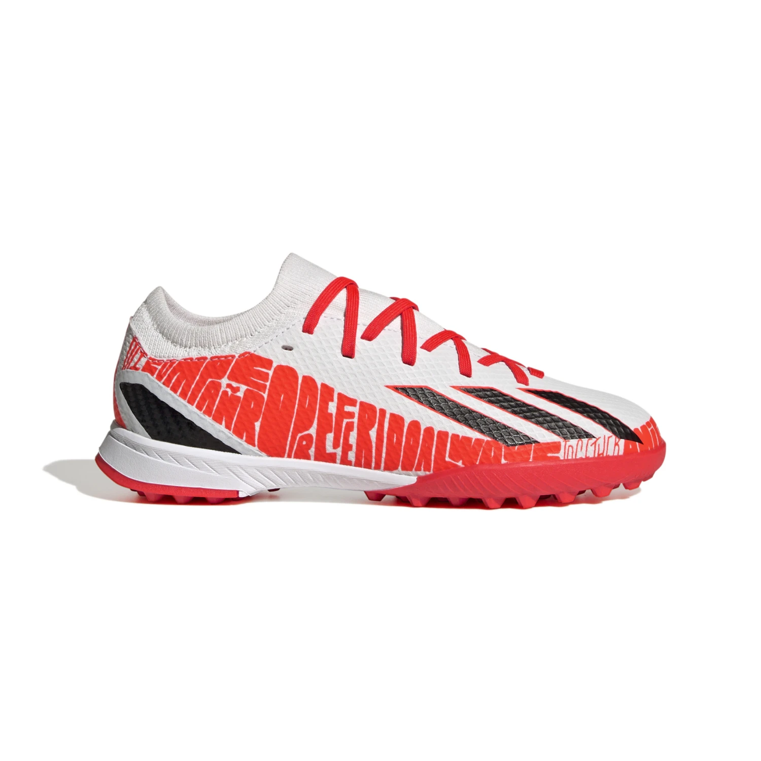 Adidas X Speedportal Messi.3 Turf Jr (White/Crimson) 3 Adidas X Speedportal Messi.3 Turf Jr (White/Crimson)