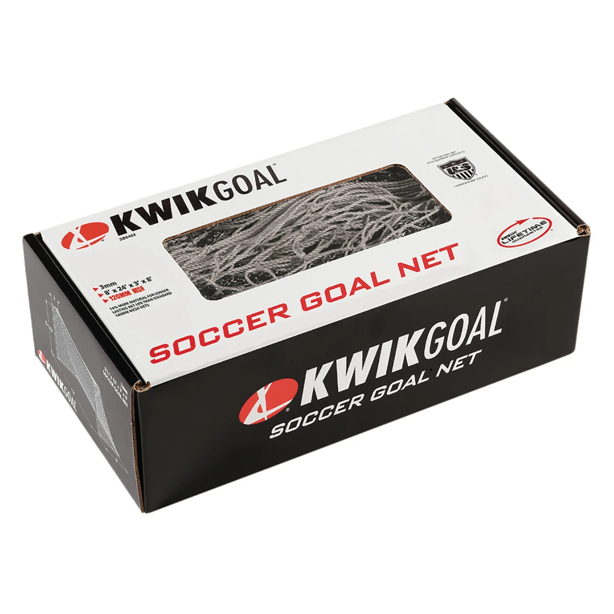 Kwik Goal 8H X 24H X 3D X 8 1/2D, 120Mm Mesh, Solid Braid Knotless 3 Kwik Goal 8H X 24H X 3D X 8 1/2D, 120Mm Mesh, Solid Braid Knotless