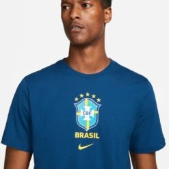 Nike Brazil 2022 Crest Tee (Blue) -Sports-Football Apparel nike brazil 2022 crest tee blue 3