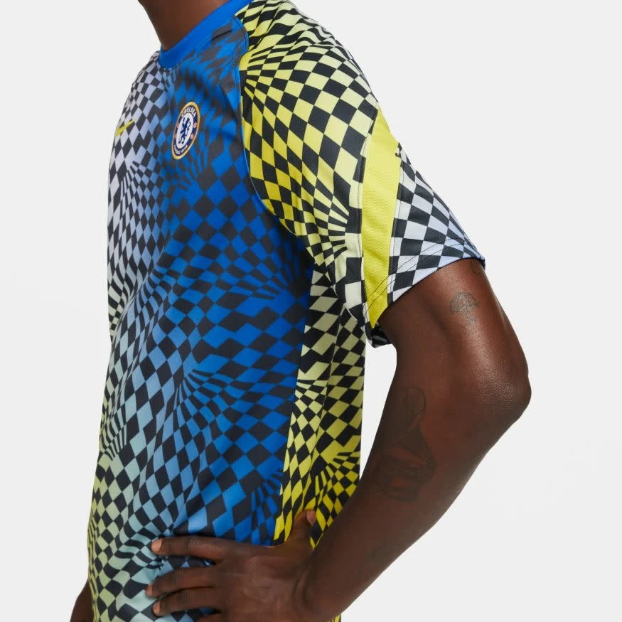 Nike Chelsea 21/22 Prematch Jersey (Blue/Yellow) 5 Nike Chelsea 21/22 Prematch Jersey (Blue/Yellow) - Image 3