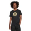 Nike Chelsea 23/24 Crest Tee Youth (Black/Gold) -Sports-Football Apparel nike chelsea 23 24 crest tee youth black gold