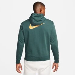 Nike Club Fleece Pullover Hoodie (Green) -Sports-Football Apparel nike club fleece pullover hoodie green 1