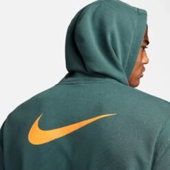 Nike Club Fleece Pullover Hoodie (Green) -Sports-Football Apparel nike club fleece pullover hoodie green 3
