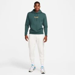 Nike Club Fleece Pullover Hoodie (Green) -Sports-Football Apparel nike club fleece pullover hoodie green 5