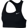Nike Dri-Fit Swoosh Non-Padded Sports Bra (Black) -Sports-Football Apparel nike dri fit swoosh non padded sports bra black