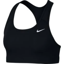 Nike Dri-Fit Swoosh Non-Padded Sports Bra (Black)