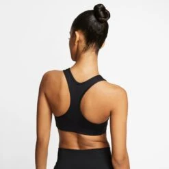 Nike Dri-Fit Swoosh Non-Padded Sports Bra (Black) -Sports-Football Apparel nike dri fit swoosh non padded sports bra black 3