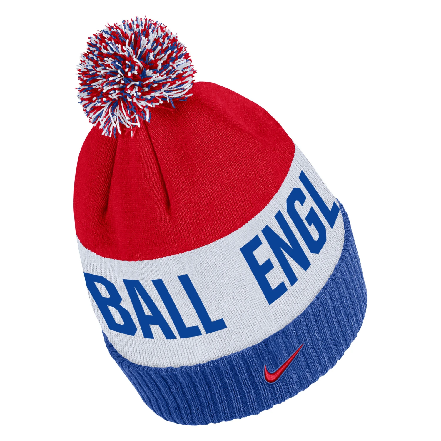 Nike England 2022 Classic Striped Beanie (Red/Blue) 4 Nike England 2022 Classic Striped Beanie (Red/Blue) - Image 2