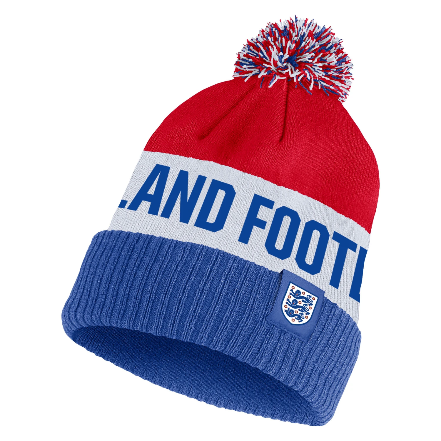 Nike England 2022 Classic Striped Beanie (Red/Blue) 3 Nike England 2022 Classic Striped Beanie (Red/Blue)