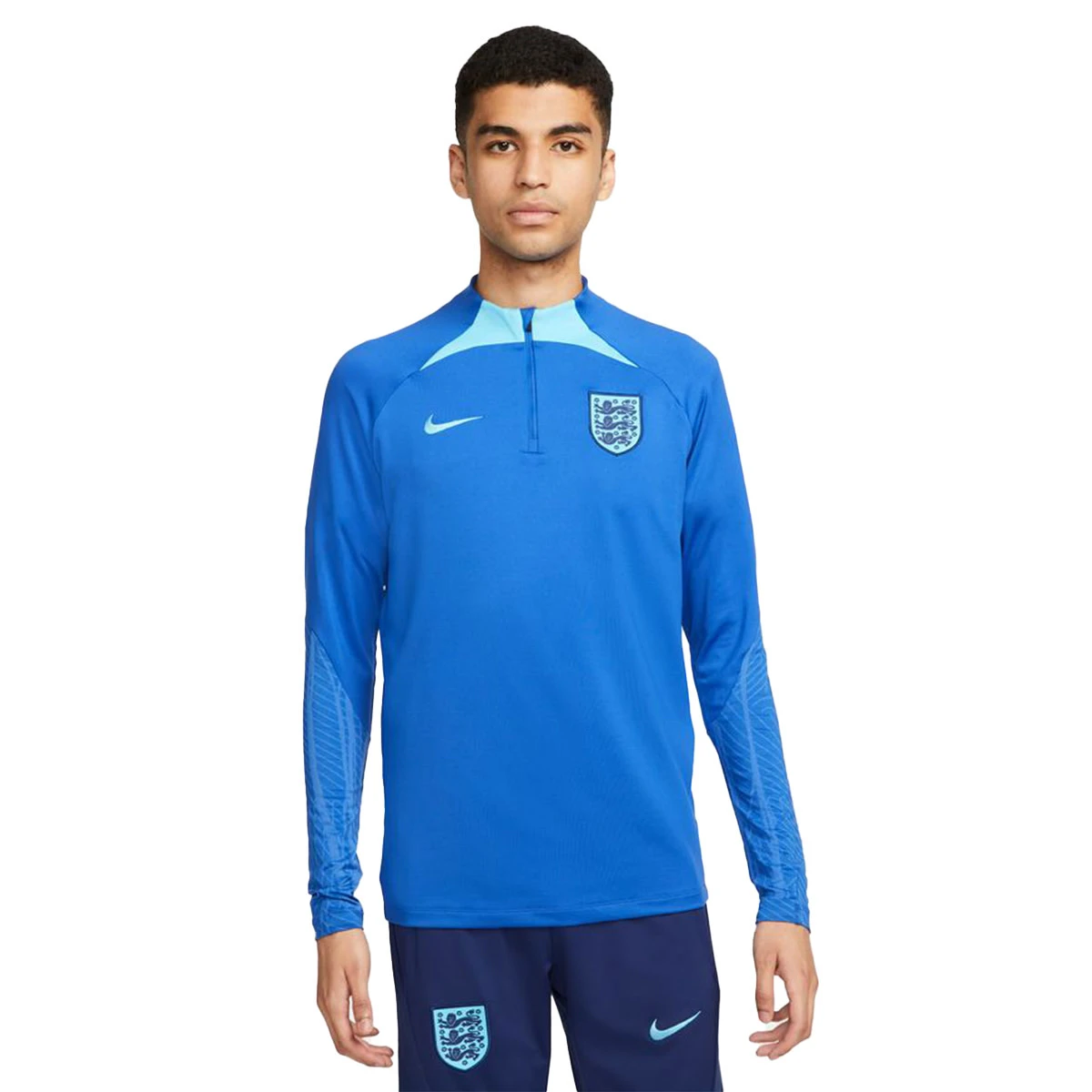 Nike England 2022 Strike Drill Top 1/4 Zip (Blue) 3 Nike England 2022 Strike Drill Top 1/4 Zip (Blue)