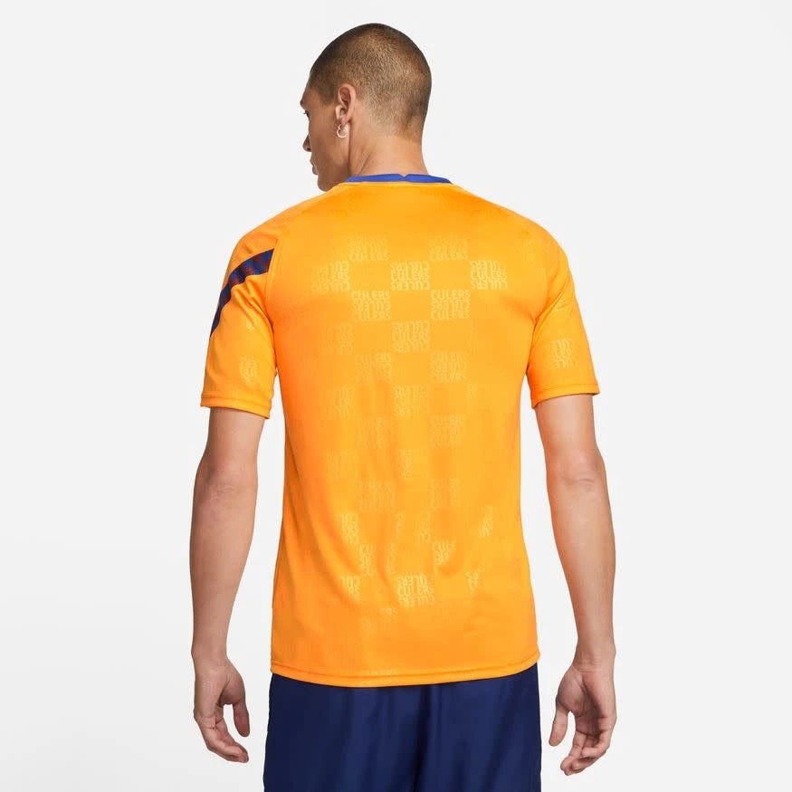 Nike FC Barcelona 21/22 Prematch Jersey (Orange/Blue) 4 Nike FC Barcelona 21/22 Prematch Jersey (Orange/Blue) - Image 2