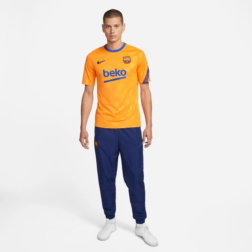Nike FC Barcelona 21/22 Prematch Jersey (Orange/Blue) 8 Nike FC Barcelona 21/22 Prematch Jersey (Orange/Blue) - Image 6