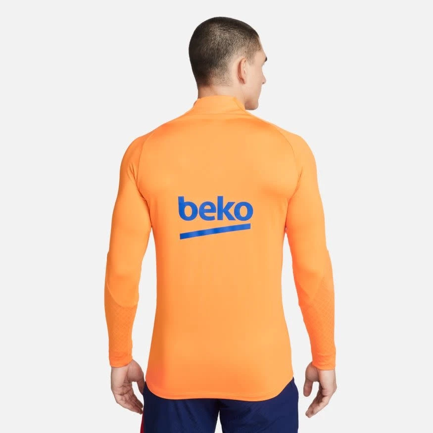 Nike FC Barcelona 21/22 Strike Drill Top 1/4 Zip (Orange/Blue) 4 Nike FC Barcelona 21/22 Strike Drill Top 1/4 Zip (Orange/Blue) - Image 2