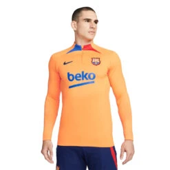 Nike FC Barcelona 21/22 Strike Drill Top 1/4 Zip (Orange/Blue)
