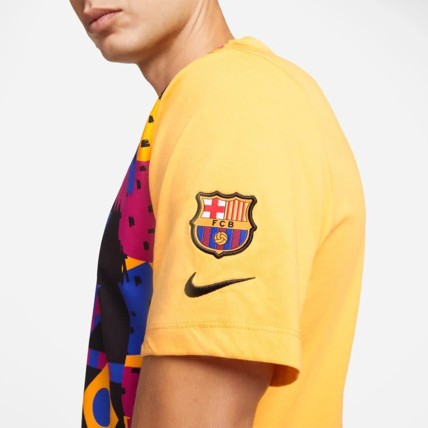 Nike FC Barcelona 21/22 Voice Tee (Yellow/Red/Blue) 9 Nike FC Barcelona 21/22 Voice Tee (Yellow/Red/Blue) - Image 7