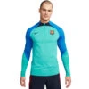 Nike FC Barcelona 22/23 Strike 1/4 Zip Top (Aqua) -Sports-Football Apparel nike fc barcelona 22 23 strike 1 4 zip top aqua