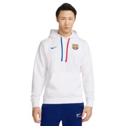 Nike FC Barcelona 23/24 Club Pullover Hoodie (White)