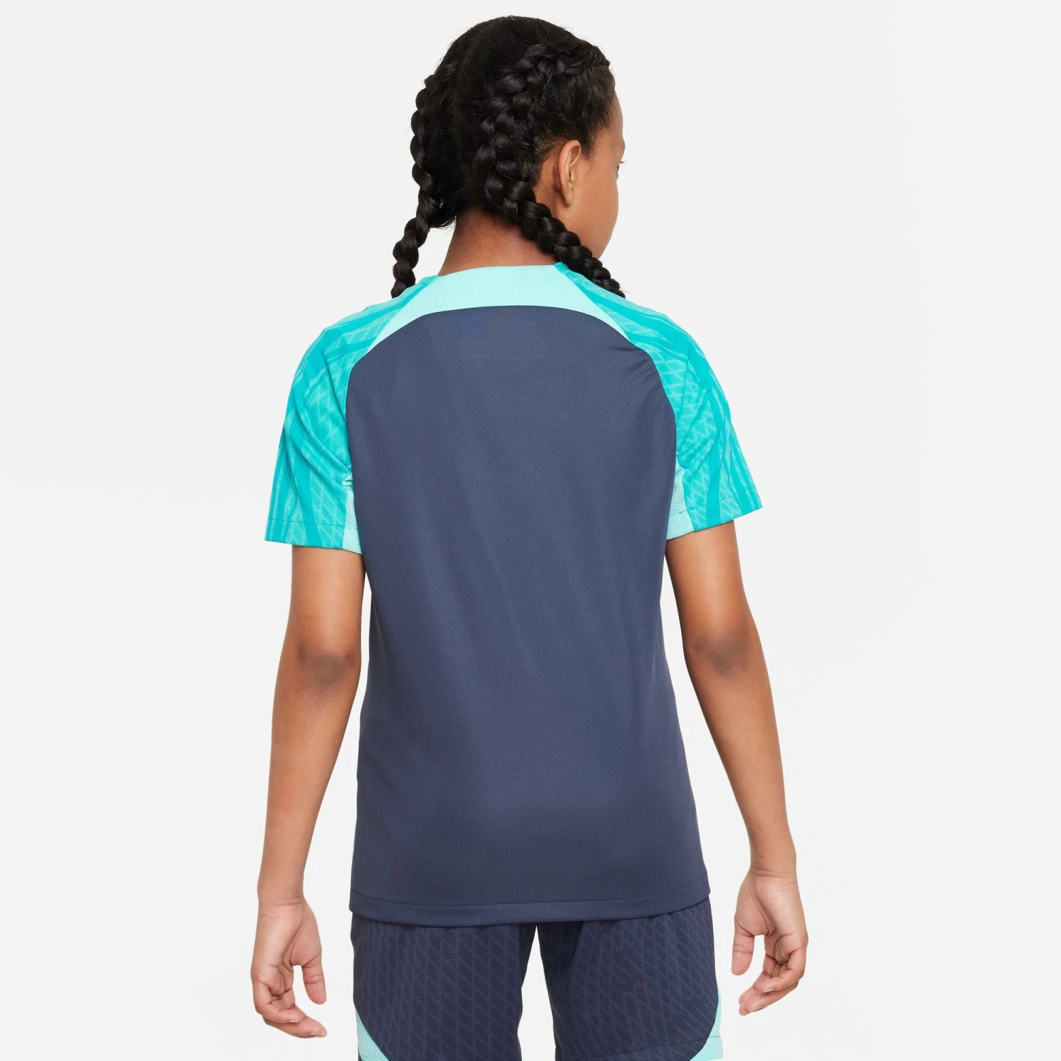 Nike FC Barcelona 23/24 Strike Training Jersey Youth (Navy/Aqua) 4 Nike FC Barcelona 23/24 Strike Training Jersey Youth (Navy/Aqua) - Image 2