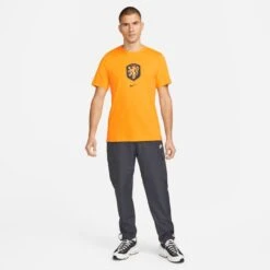Nike Netherlands 2022 Crest Tee (Orange) -Sports-Football Apparel nike netherlands 2022 crest tee orange 2