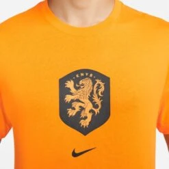 Nike Netherlands 2022 Crest Tee (Orange) -Sports-Football Apparel nike netherlands 2022 crest tee orange 4